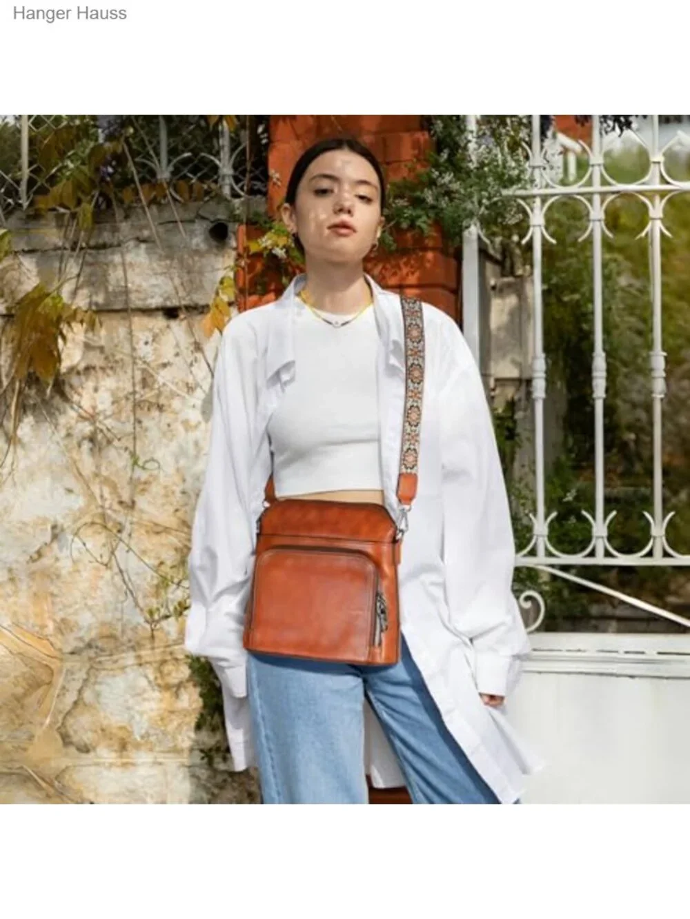 Leather Crossbody Bag Women Purse Handbag with Built in Wallet